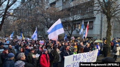 Manifestații pro-guvern la Belgrad