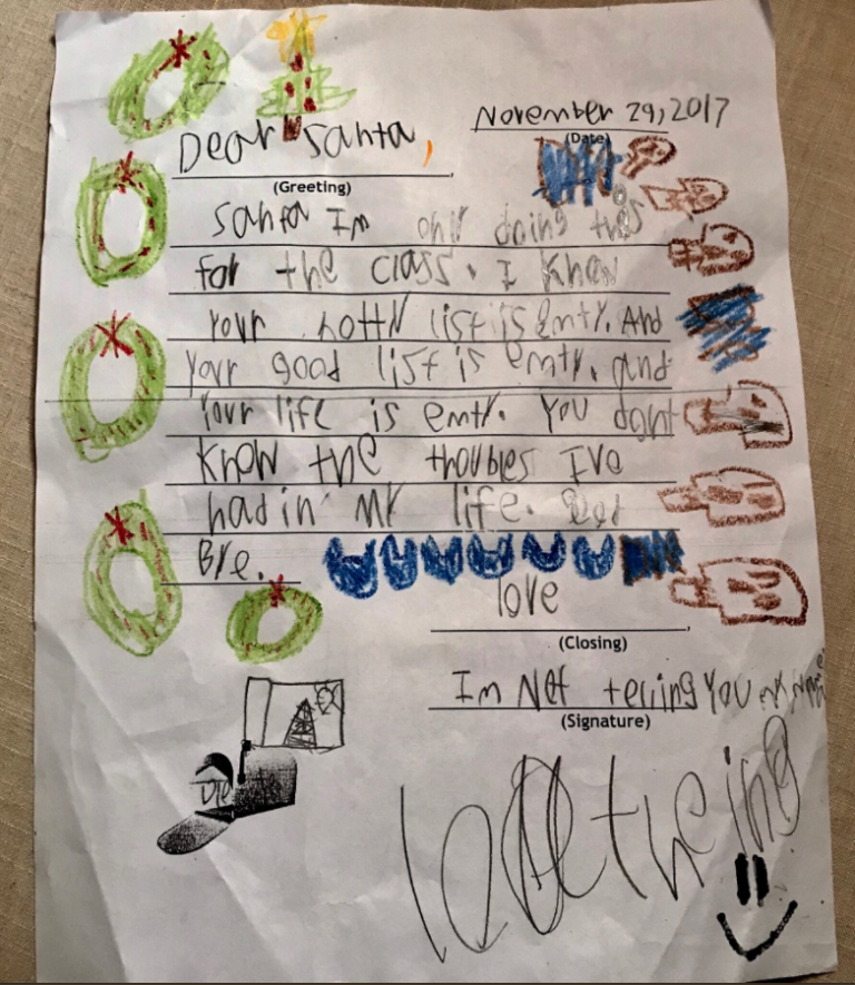 O scrisoare către Moș Crăciun plină de scepticism a unui băiețel american face impresie pe social media