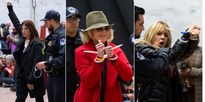 Actriţele Jane Fonda, Rosanna Arquette şi Catherine Keener, arestate în timpul protestelor la Washington