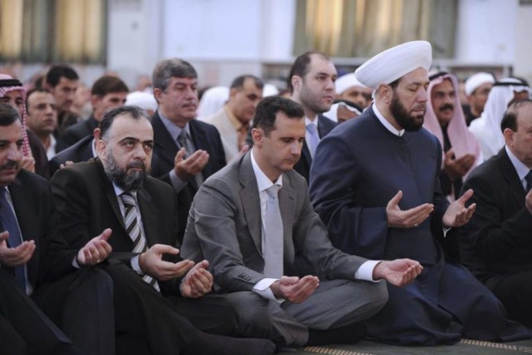 Bashar al-Assad a participat la rugăciunea de Eid al-Adha, în afara Damascului