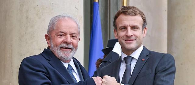 Emmanuel Macron l-a primit la un dineu pe fostul preşedinte brazilian Luiz Inacio Lula da Silva