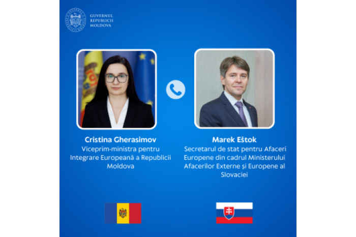 Cristina Gherasimov, în discuții cu secretarul de stat pentru Afaceri Europene al Slovaciei