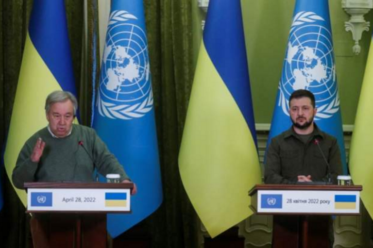 Guterres şi Zelenski au discutat despre coridoare de evacuare pentru Mariupol – VIDEO