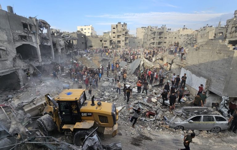 Tabăra de refugiaţi de la Jabaliya, lovită din nou într-un bombardament israelian