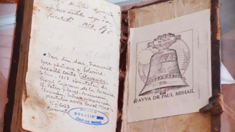 Cărți vechi și documente inedite la expoziția dedicată memoriei teologului Avva Paul Mihail deschisă la Biblioteca Națională