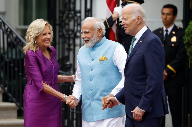 Premierul indian Modi, primit cu fast de Biden la Casa Albă