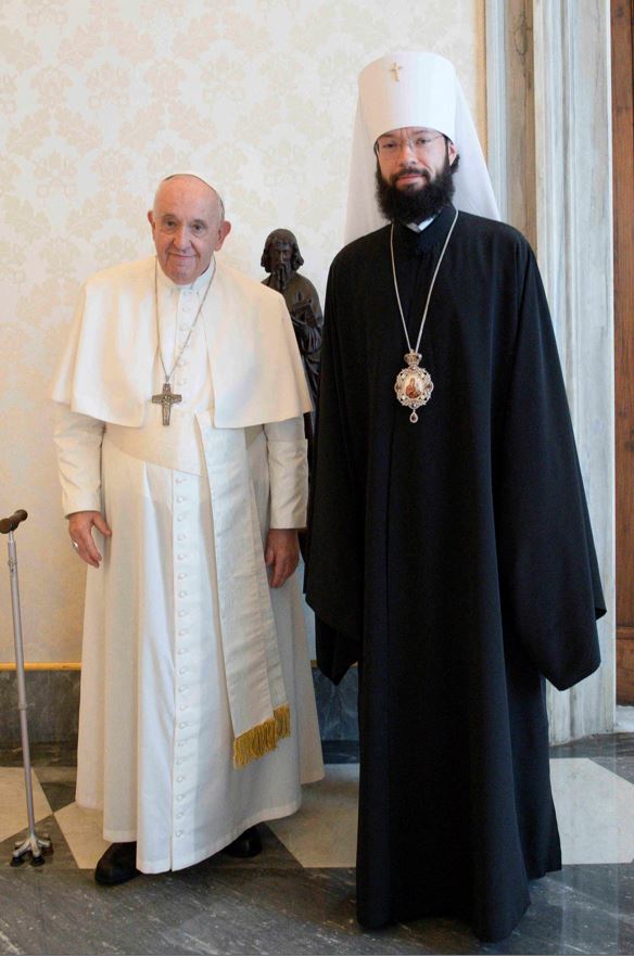 Papa Francisc s-a întâlnit cu numărul 2 din Biserica Ortodoxă Rusă înainte de întâlnirea sa cu patriarhul Kirill