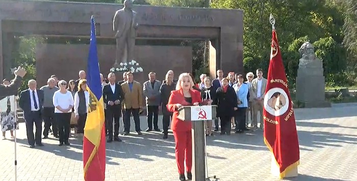 Partidul Comuniștilor s-a lansat în campania electorală la monumentul lui Lenin de la Moldexpo