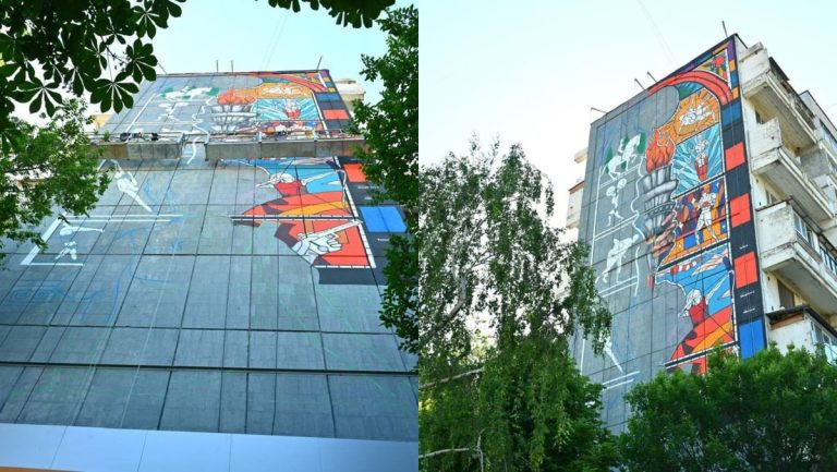 A fost inaugurată oficial pictura murală ”Visul Olimpic”