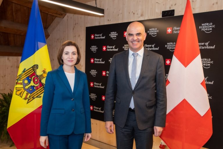Președinta R.Moldova a susținut o conferință de presă comună cu președintele Elveției