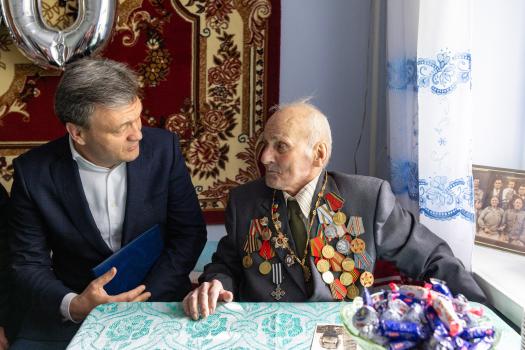 Dorin Recean l-a vizitat pe veteranul Alexei Eremciuc, din satul Grigorăuca