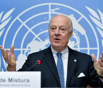 Emisarul ONU pentru Siria a sosit la Damasc pentru discuţii cu oficialii regimului Bashar al-Assad