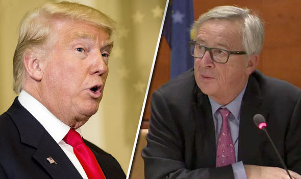 Trump a discutat vineri cu Juncker despre cooperarea comercială între SUA şi UE