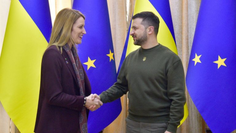Zelenski şi Metsola speră ca Ucraina să poată începe negocierile de aderare la UE anul acesta