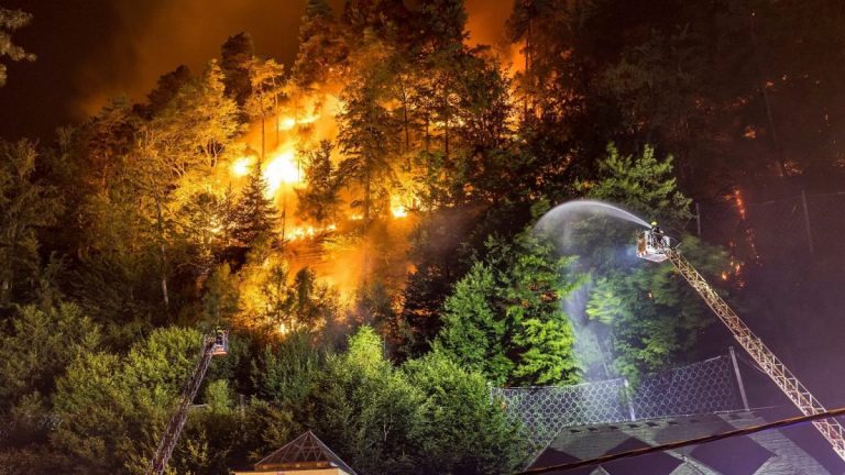 Incendiul declanşat într-un parc naţional din Republica Cehă continuă să se extindă