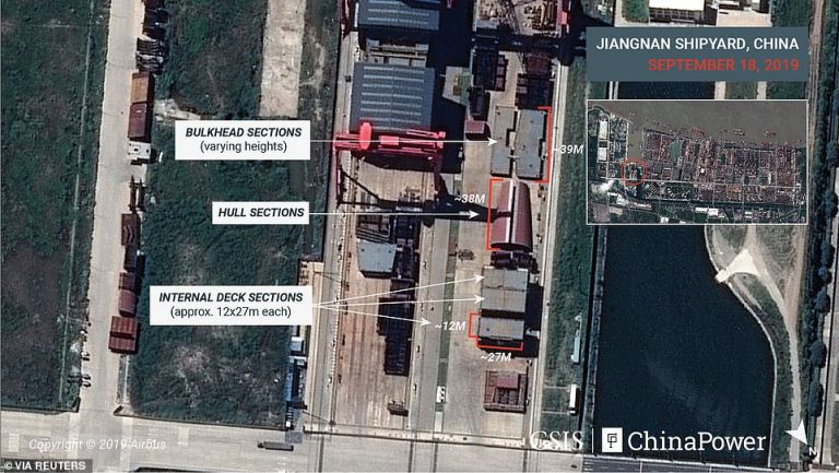 Primul portavion construit în întregime de China (imagini satelit)