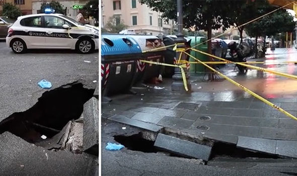 Italia : Un crater uriaș a dus la evacuarea a 22 de familii într-un cartier din Roma