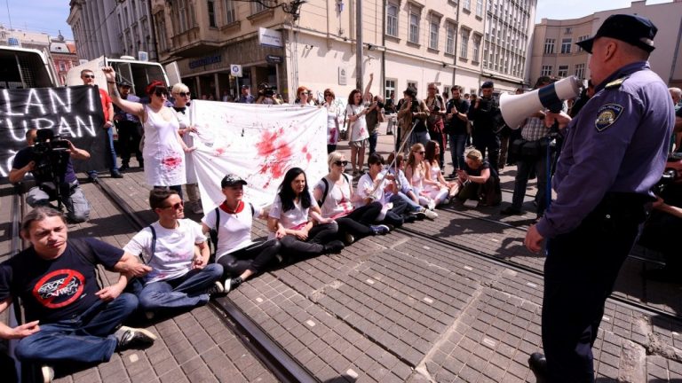 Manifestanţii anti-avort în Croaţia