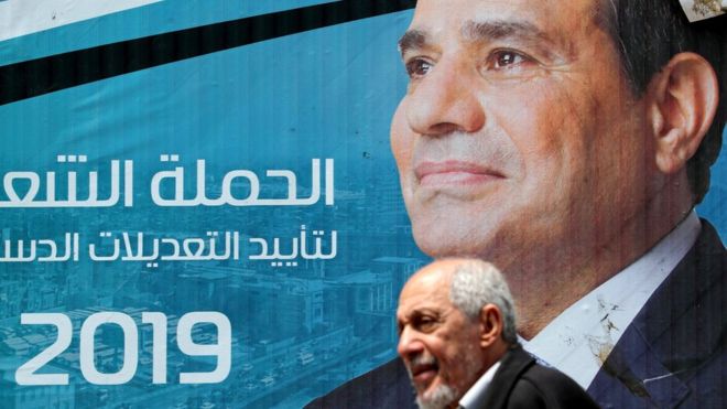 Alegătorii egipteni îndemnaţi să voteze ‘DA’ la referendumul pentru prelungirea mandatului lui el-Sissi