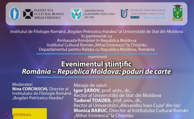”România – Republica Moldova: poduri de carte”, un nou proiect organizat de ICR Chişinău