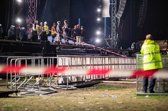 Zeci de răniți, după prăbuşirea unui perete cu ecrane LED la un concert rap în vestul Germaniei