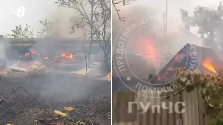 /VIDEO/ Incendiu groaznic la Slobozia. Flăcările distrug casele oamenilor și au nimicit animalele domestice