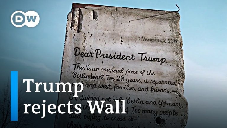 Nemții i-au trimis lui Trump o bucată din Zidul Berlinului. Mesajul subtil n-a fost pe placul președintelui american!