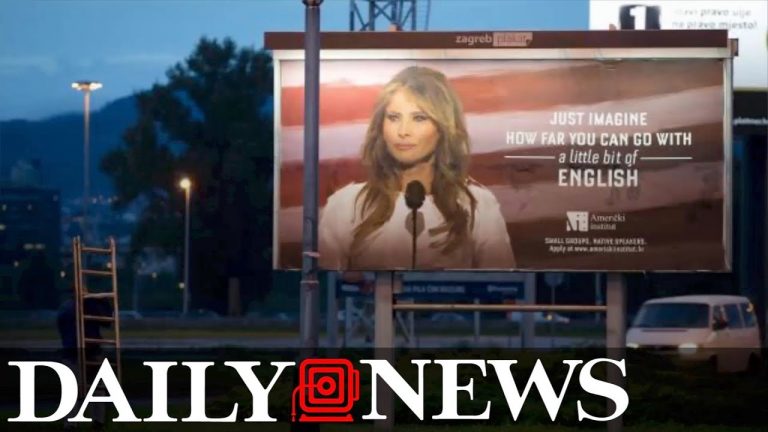 Melania Trump deranjată de o campanie publicitară a unei şcoli de limba engleză din Croaţia care îi folosea imaginea