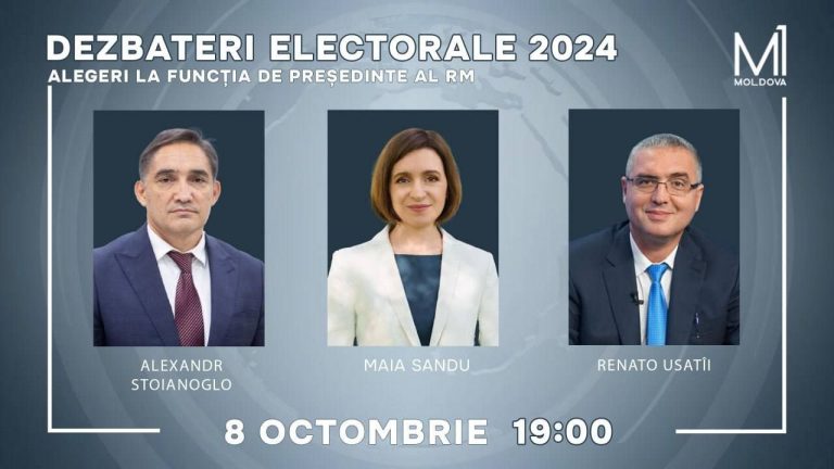 Dezbateri electorale incendiare: Maia Sandu, Alexandr Stoianoglo și Renato Usatîi își confruntă ideile