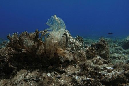 Un ‘golf plin de corali din plastic’, descoperit de scafandri în largul insulei greceşti Andros