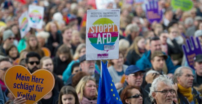Protest în sudul Germaniei împotriva partidului de extremă dreapta AfD
