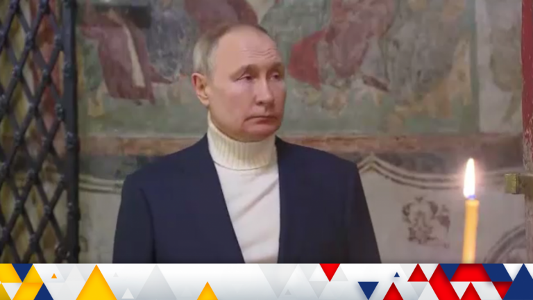 Putin a participat singur la slujba de Crăciun la Kremlin – VIDEO