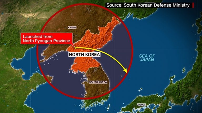 Coreea de Nord a lansat o rachetă deasupra Japoniei