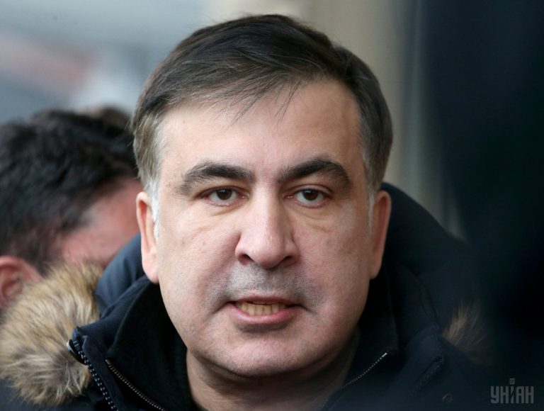 Fostul preşedinte georgian Mihail Saakaşvili, arestat la întoarcerea sa în ţară după opt ani de exil