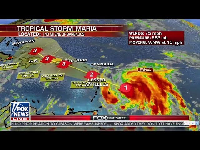 Uraganul Maria a urcat la categoria 3 în timp ce se apropie de Antilele Mici