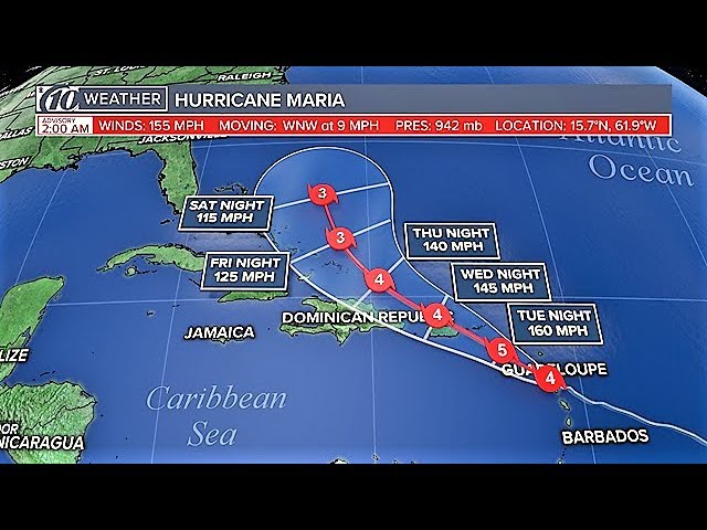 Ochiul uraganului Maria a ajuns în Puerto Rico
