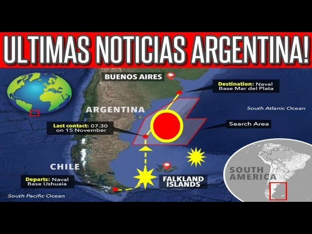A zecea zi în căutarea submarinului dispărut (Argentina)