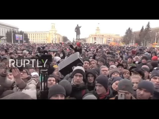 Proteste la Kemerovo în urma incendiului în care au murit 64 de oameni