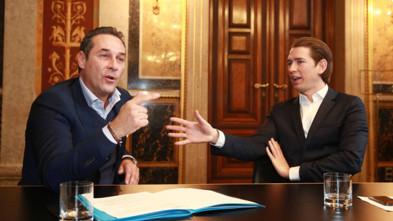 Liderii conservator şi al extremei drepte din Austria, entuziaşti după primele discuţii pentru formarea guvernului