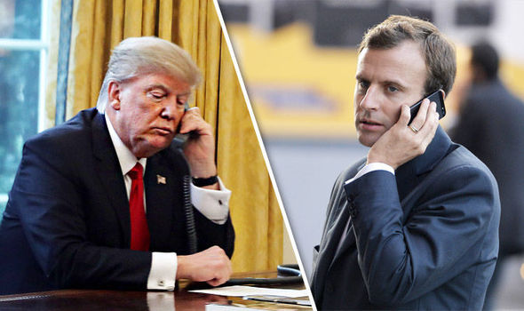 Trump și Macron au avut o convorbire telefonică despre ‘probleme legate de pacea şi stabilitatea în Orientul Mijlociu’