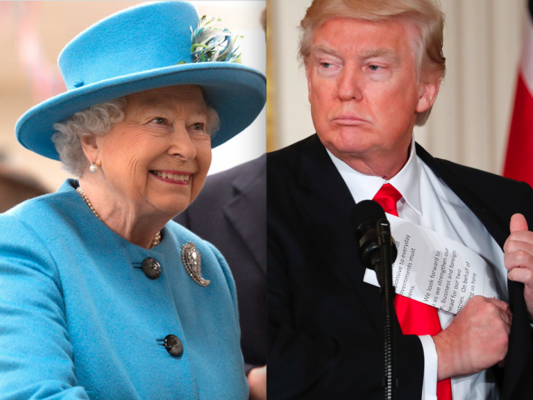 Donald Trump încalcă protocolul regal făcând publică discuţia sa cu regina Elisabeta a II-a
